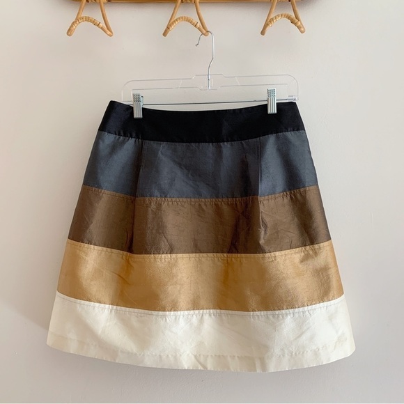 Plenty by Tracy Reese Colorblock Silk Skirt Sz 12 - Picture 5 of 5